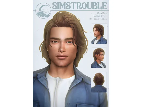 Maxis Match Dennis Hairstyle by simstrouble by simstrouble - The Sims 4 Custom Content