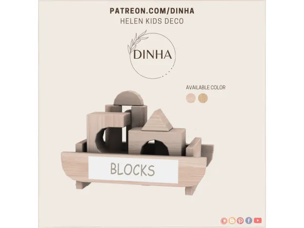 Alpha Helen Kids Deco Blocks - The Sims 4 Custom Content