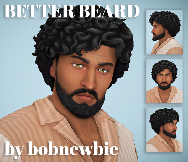 Maxis Match Better Beard Goatee by simsfinds - The Sims 4 Custom Content