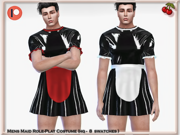 Alpha MEN'S ROLE PLAY MAID DRESS by simsfinds - The Sims 4 Custom Content