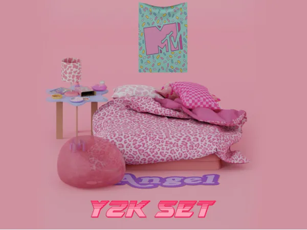 Alpha Y2K Set by simsfinds - The Sims 4 Custom Content