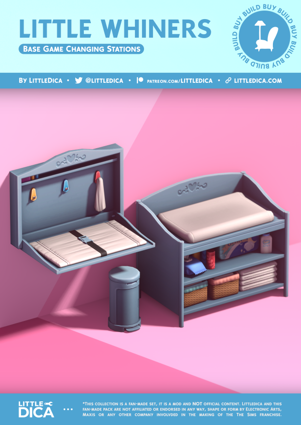 Maxis Match Little Whiners Base Game Changing Stations by simsfinds - The Sims 4 Custom Content