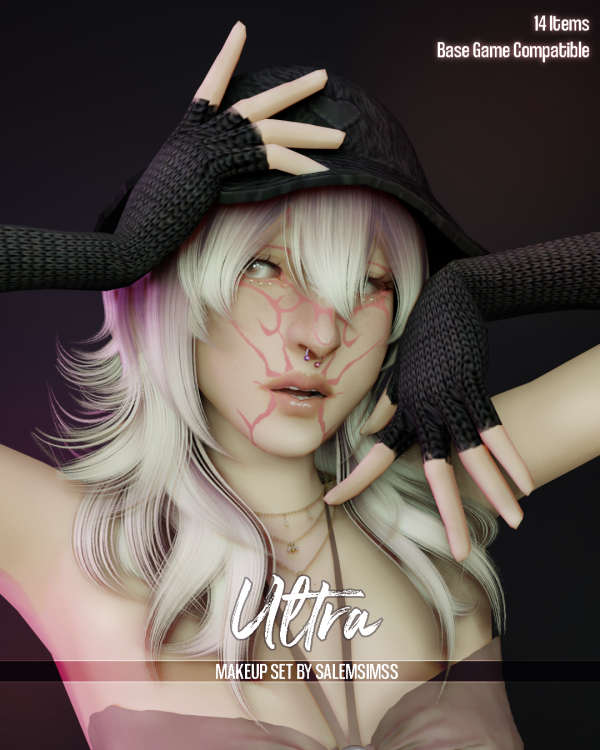 Alpha ULTRA MAKE UP SET by simsfinds - The Sims 4 Custom Content