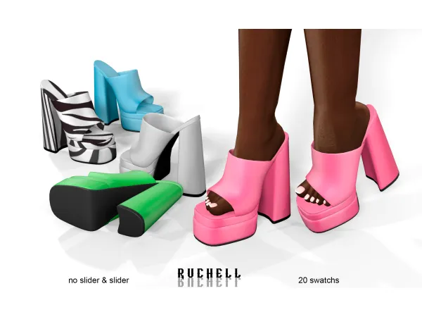 Alpha SASHA HEELS NO SLIDER SLIDER VERSION by ruchellsims - The Sims 4 Custom Content