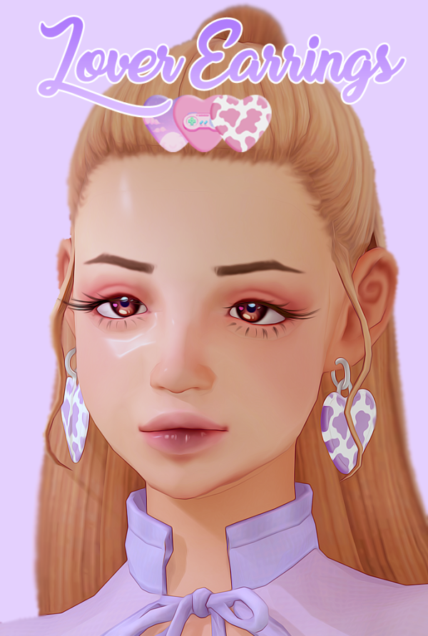 Maxis Match Lover Earrings by simsfinds - The Sims 4 Custom Content