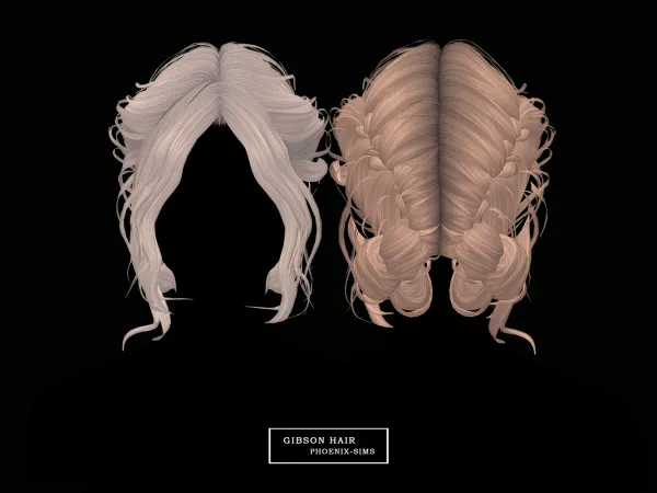 Alpha Gibson Hair - The Sims 4 Custom Content