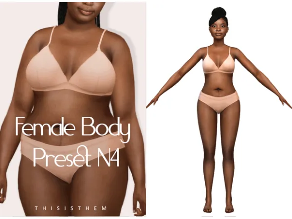 Alpha Female Body Preset N4 by thisisthem - The Sims 4 Custom Content