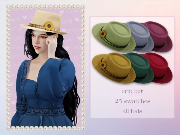 Alpha Erin hat sims by simsfinds - The Sims 4 Custom Content