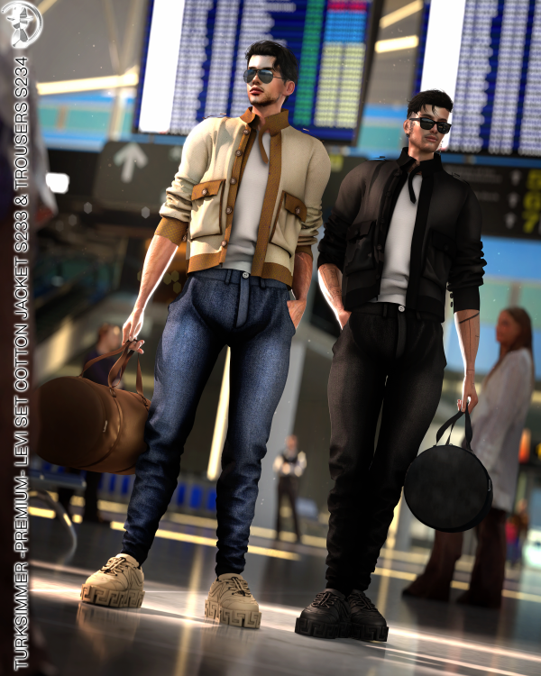 Alpha LEVI SET Cotton Jacket S233 Trousers S234 by daphsmods - The Sims 4 Custom Content