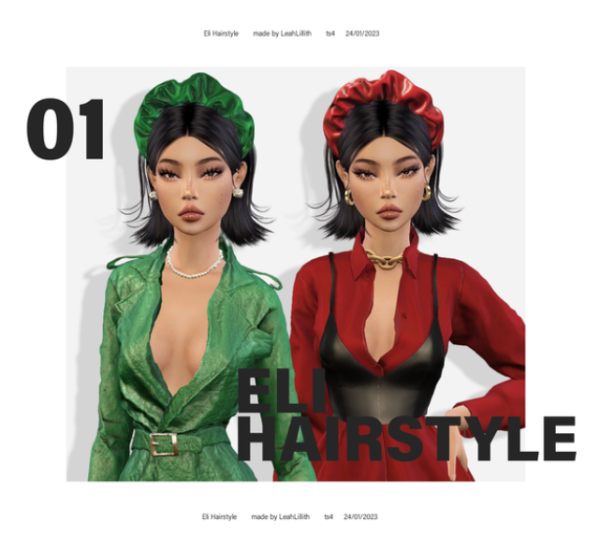 Alpha Eli Hairstyle Headbands by simsfinds - The Sims 4 Custom Content