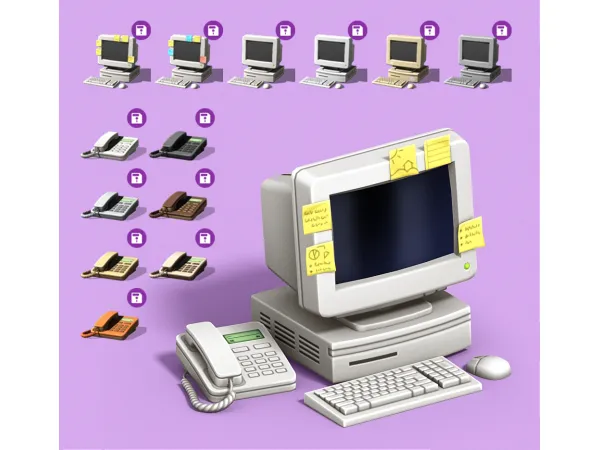 Maxis Match Computer landline phone by Max 20 - The Sims 4 Custom Content
