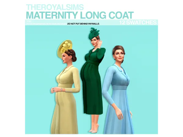 THEROYALSIMS MATERNITY LONG COAT by The Royal Sims