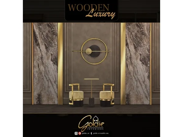Alpha Wooden Luxury - The Sims 4 Custom Content