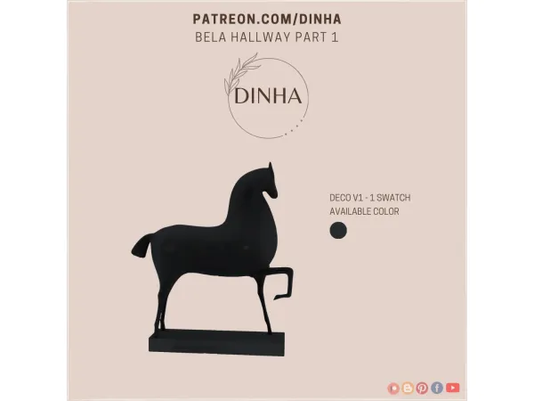 Alpha Bela Hallway Part1 Deco V1 - The Sims 4 Custom Content