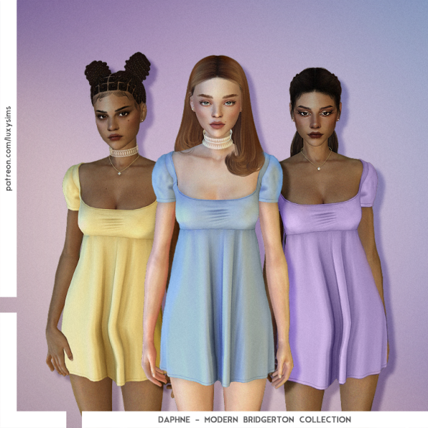 Alpha Daphne Modern Bridgerton Collection by luxysims - The Sims 4 Custom Content