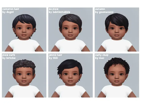 Maxis Match Infant Hair Conversions by simsfinds - The Sims 4 Custom Content