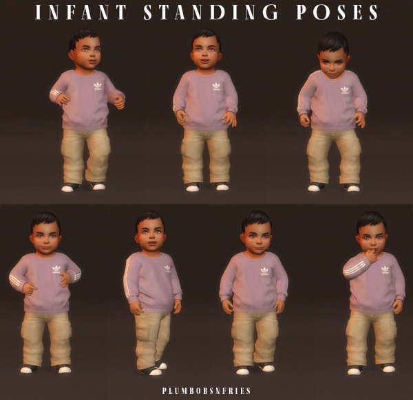 Mix plumbobsnfries Infant Standing Poses by simsfinds - The Sims 4 Custom Content