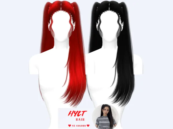 Alpha HYLT Hair - The Sims 4 Custom Content