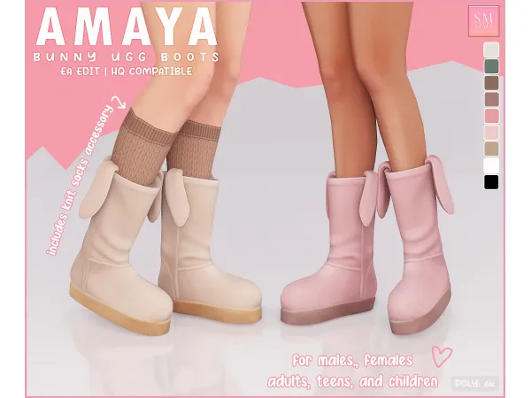HONEY | Amaya Bunny Ugg Boots by SM Sims