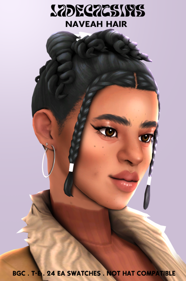 Maxis Match NAVEAH Hairstyle by simsfinds - The Sims 4 Custom Content