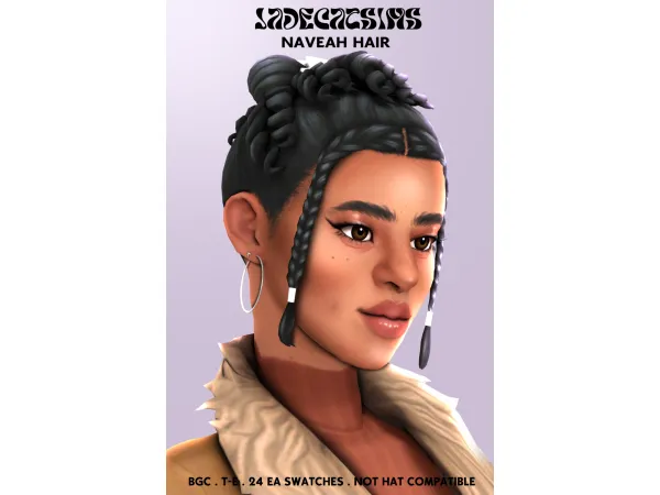 Maxis Match NAVEAH Hairstyle - The Sims 4 Custom Content