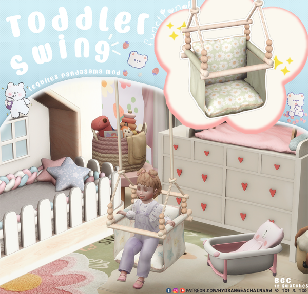 Maxis Match toddler swing by hydrangeachainsaw - The Sims 4 Custom Content