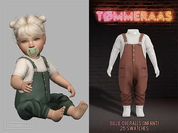 Alpha TØMMERAAS Billie Overalls (Infants) (48) by tommeraas - The Sims 4 Custom Content