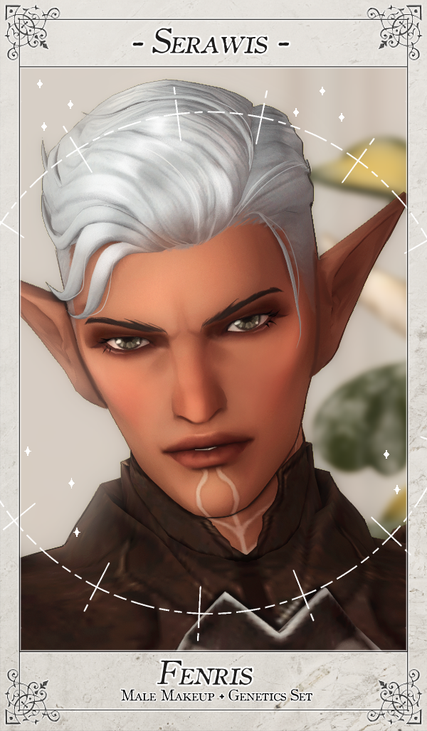 Maxis Match SERAWIS Fenris (makeup genetics set) by simsfinds - The Sims 4 Custom Content