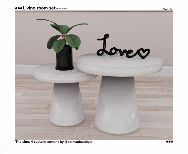 Alpha Living Room Set Love Decoration Gift by simsfinds - The Sims 4 Custom Content