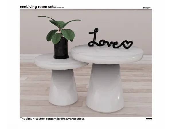 Alpha Living Room Set Love Decoration Gift by Balman Boutique - The Sims 4 Custom Content