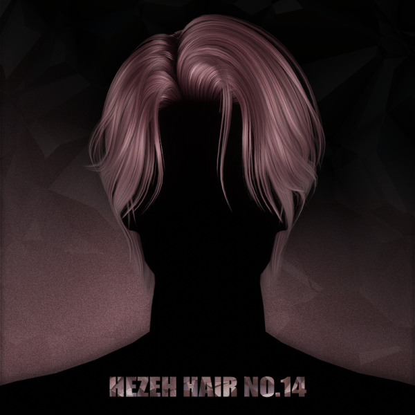 Alpha [hezeh]hair_no14 by hezeh - The Sims 4 Custom Content