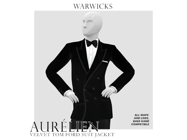 Maxis Match SUITS YOU SIR AURÉLIEN SUIT JACKET by WARWICK - The Sims 4 Custom Content