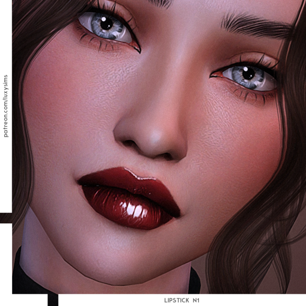 Alpha Lipstick N1 by luxysims - The Sims 4 Custom Content