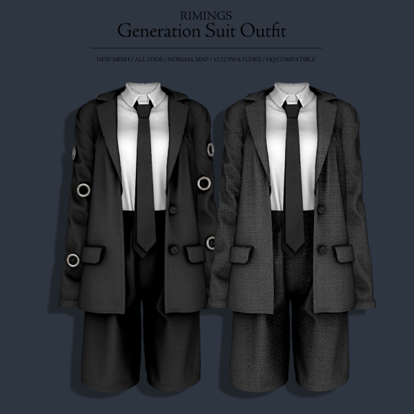 Alpha [RIMINGS] Generation Suit Outfit by simsfinds - The Sims 4 Custom Content