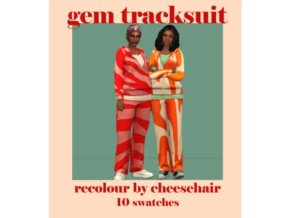 Maxis Match gem tracksuit by cheesehair - The Sims 4 Custom Content