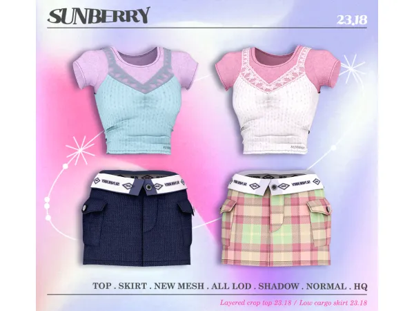 Alpha [SUNBERRY]High Teen set 2318 (Early access) by SUNBERRY - The Sims 4 Custom Content
