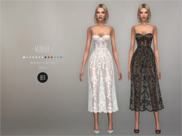Alpha Wedding Collection Monika - The Sims 4 Custom Content