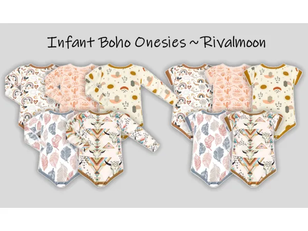 Maxis Match Infant Boho Onesies by simsfinds - The Sims 4 Custom Content