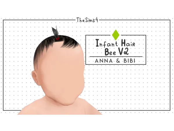 Alpha Infant Hair Bee V2 [AnnaBibi] by simsfinds - The Sims 4 Custom Content
