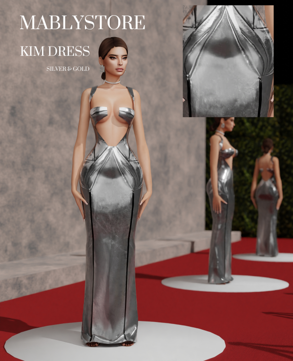 Alpha KIM DRESS by simsfinds - The Sims 4 Custom Content