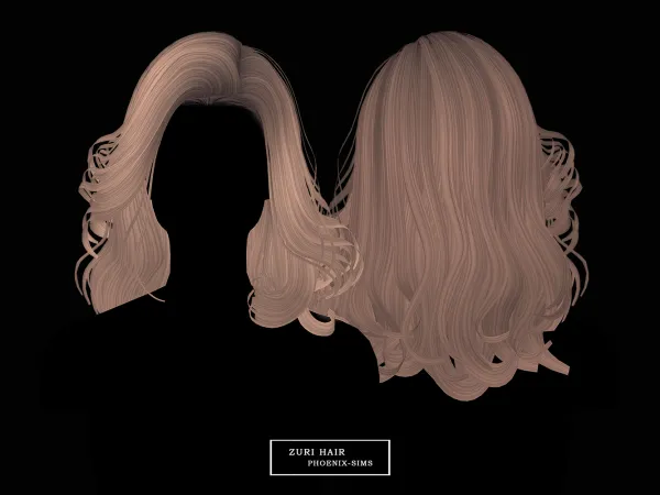 Alpha Zuri Hair by phoenixsims4 - The Sims 4 Custom Content