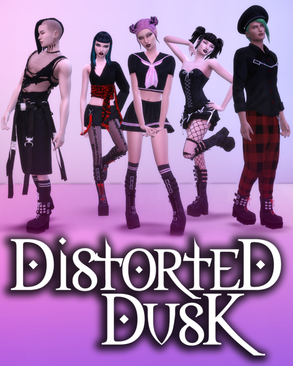 Maxis Match Distorted Dusk Collection by simsfinds - The Sims 4 Custom Content