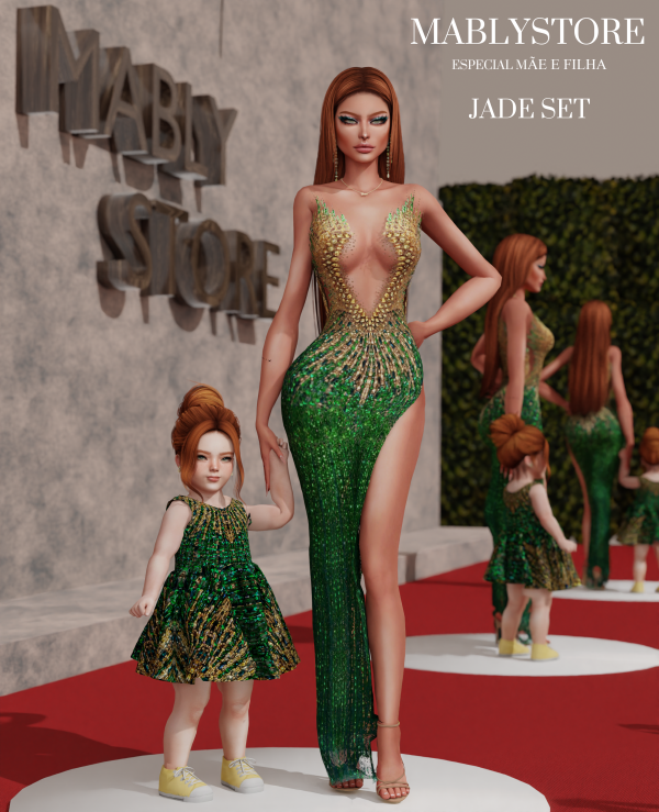 Alpha JADE SET by simsfinds - The Sims 4 Custom Content