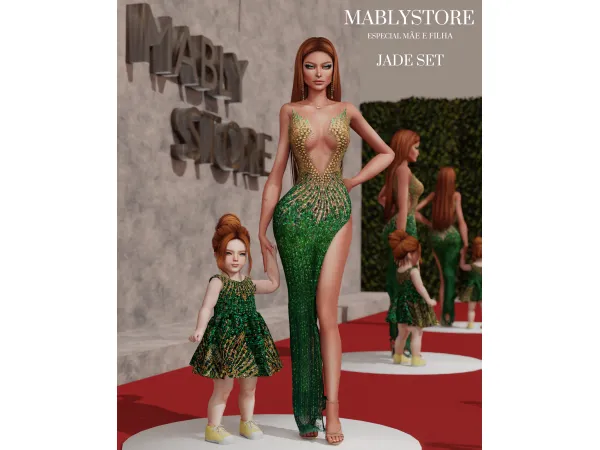 Alpha JADE SET by Mably Store - The Sims 4 Custom Content