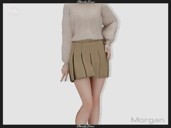 Alpha Morgan Skirt Child by clarity-sims - The Sims 4 Custom Content