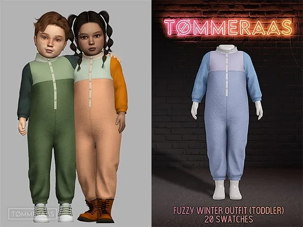 TØMMERAAS | Fuzzy Winter Outfit for Toddlers (#49)