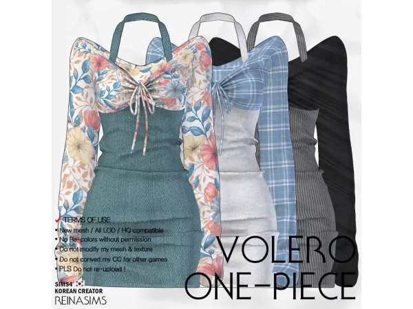 Alpha Reina_TS4_Volero_One piece by Reina Sims4 - The Sims 4 Custom Content