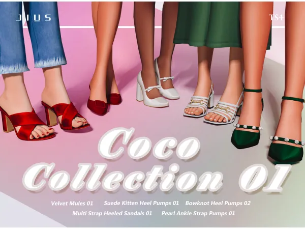 Mix Download Coco Collection 01 sims by Jius - The Sims 4 Custom Content