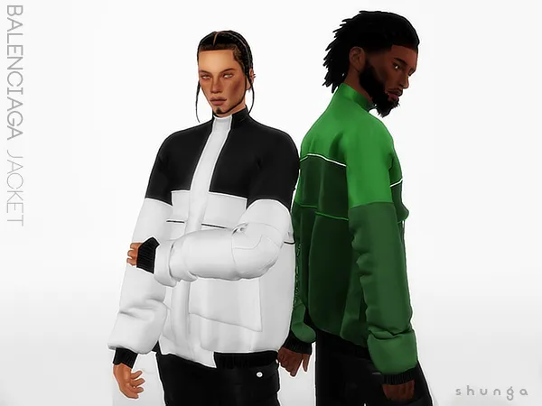 Alpha SHUNGA Balenciaga Jacket Pants by shunga - The Sims 4 Custom Content