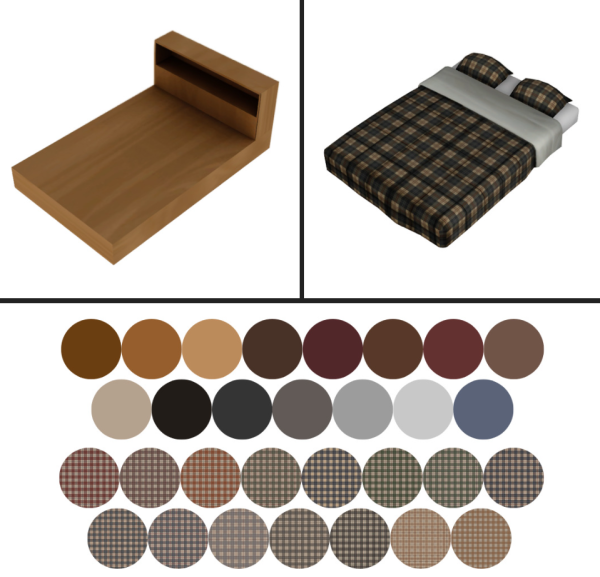 Maxis Match bookish bed set by simsfinds - The Sims 4 Custom Content